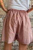 Arbi Gingham Short Hazelnut